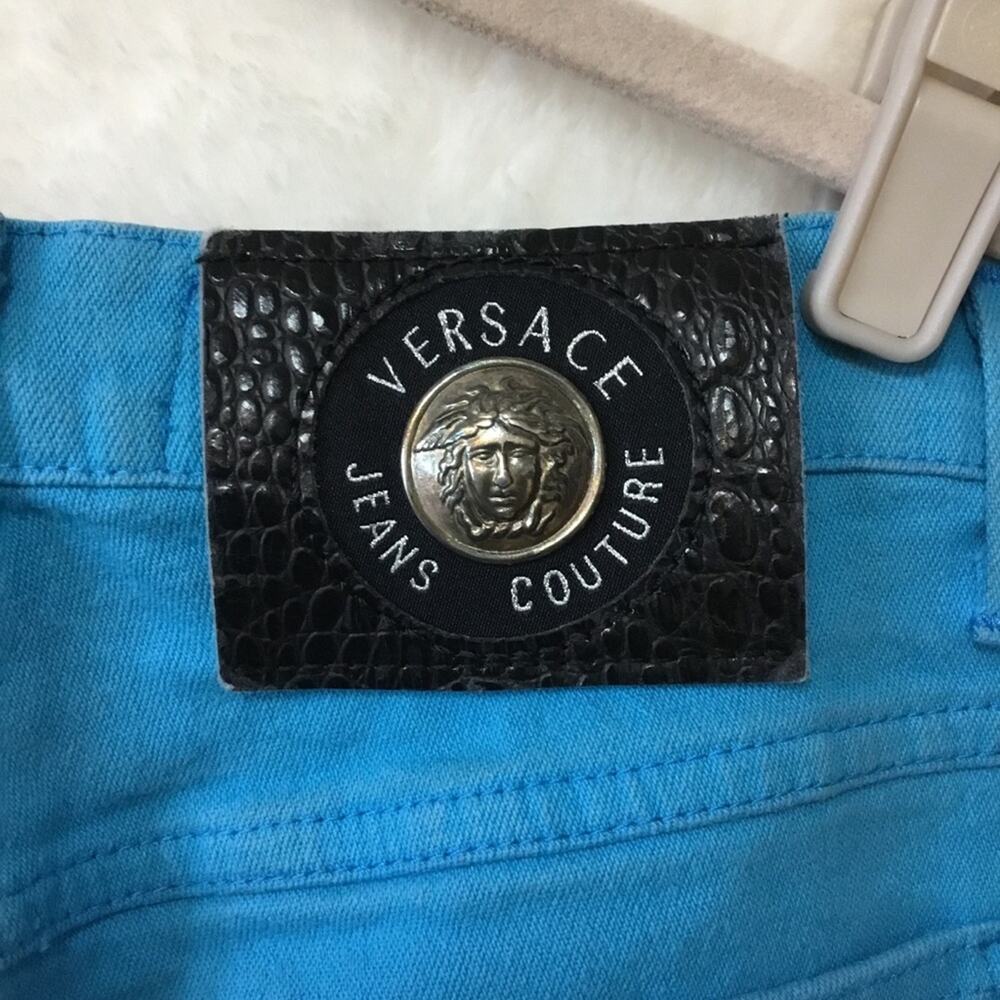 Versace Jeans Couture Bright Blue Stretch Denim Jeans - Picture 7 of 11